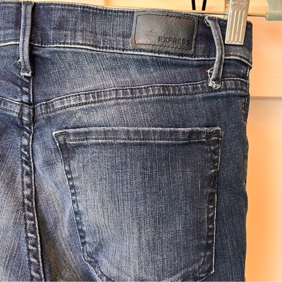 Express Legging Jeans Mid Rise Dark Wash Womens Size 4 R Low Rise Skinny - Picture 8 of 8
